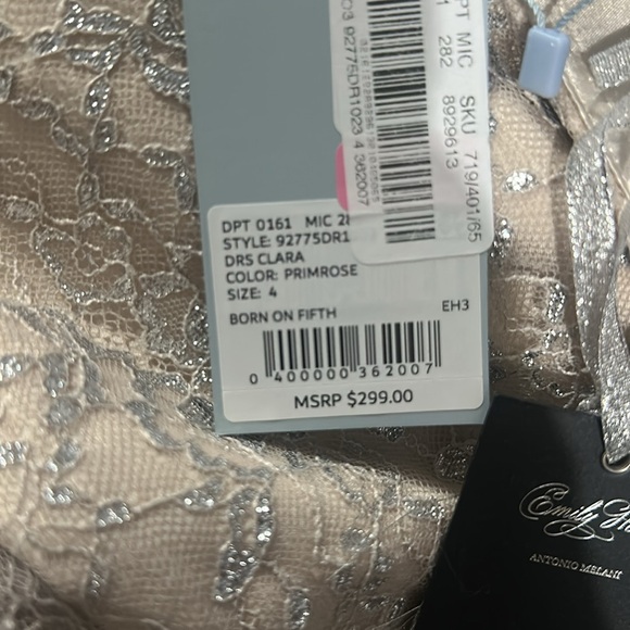 NWT Antonio Melani x Born on Fifth Clara Metallic Lace Tiered Ruffle Max… - Picture 16 of 16